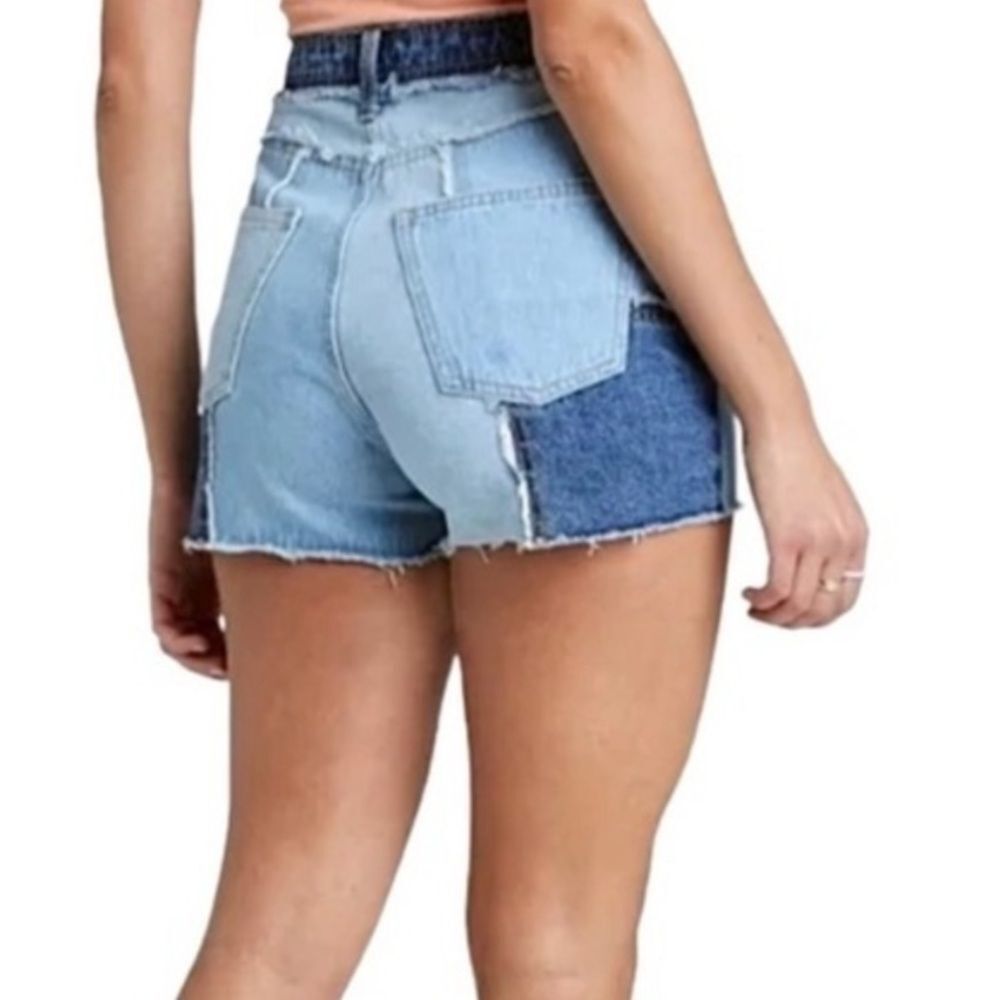 Wild Fable High Rise Patchwork 2 Inch Denim Cutoff Jean Shorts. 0. 25. - Picture 4 of 13